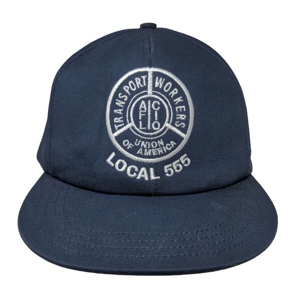 Transport Workers Union of America Local 555 Strapback Hat Blue One Size - Picture 1 of 7